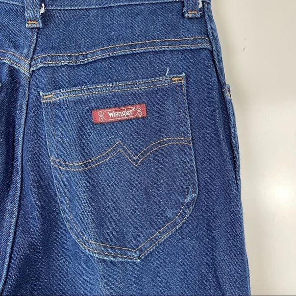 Vintage Wrangler Dark Wash High Waist Straight Leg Jeans Size Vintage 12 (26) - Picture 6 of 8